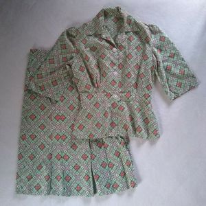 Authentic vintage flour sack skirt and blouse